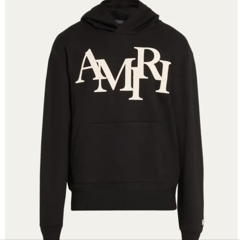 Amiri Men's Staggered Logo Hoodie Size S NEW